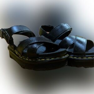 Black Dr Marten sandals- like new